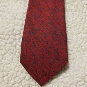 NWT Calvin Klein Red Bamboo print tie